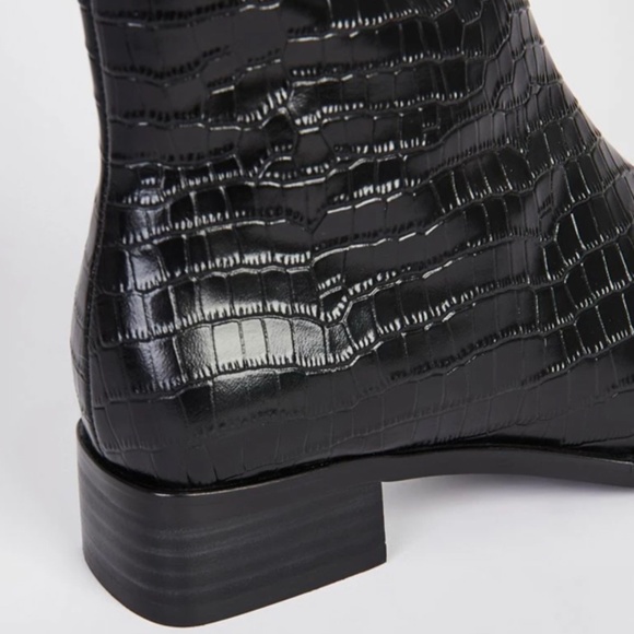 NWOT Intentionally Blank, Tour Boot: Black Croc - Picture 5 of 5